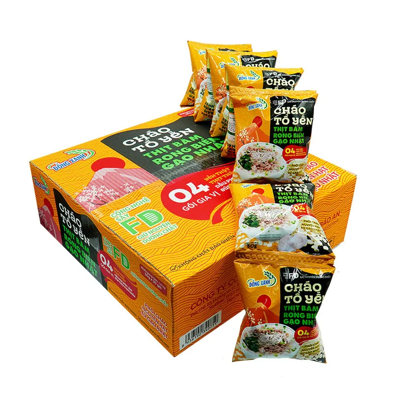 Cháo tổ yến thịt bằm rong biển gạo Nhật