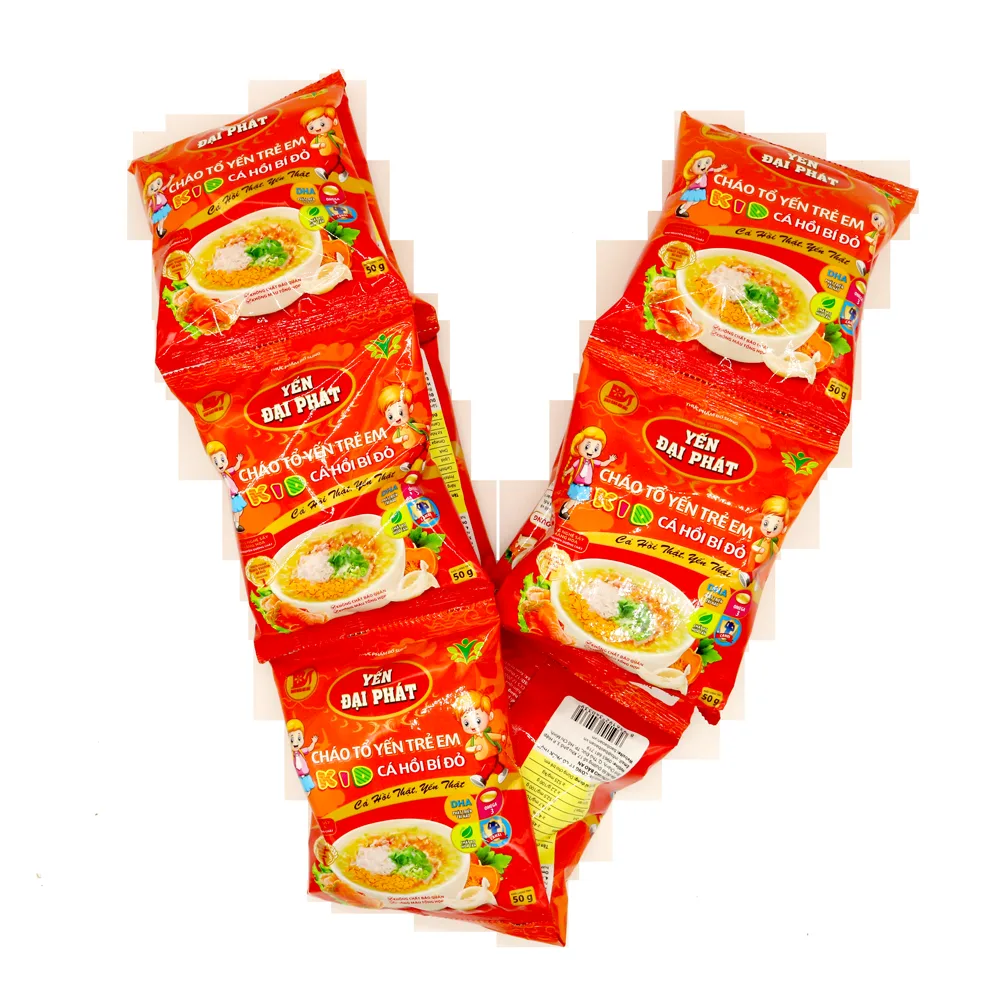 Cháo tổ yến trẻ em cá hồi bí đỏ — ảnh 4