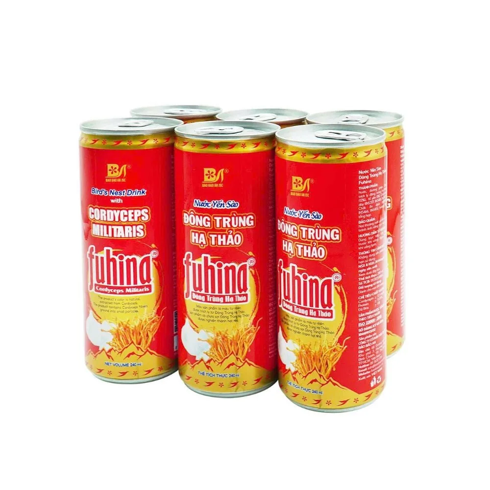 Nước yến Đông trùng hạ thảo Fuhina lon