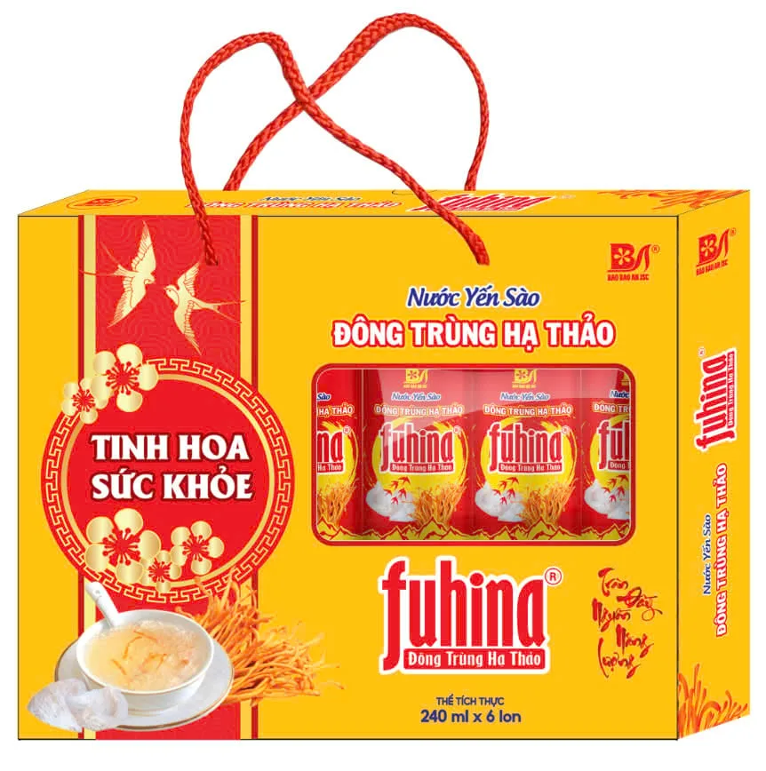 Nước yến Đông trùng hạ thảo Fuhina lon — ảnh 2