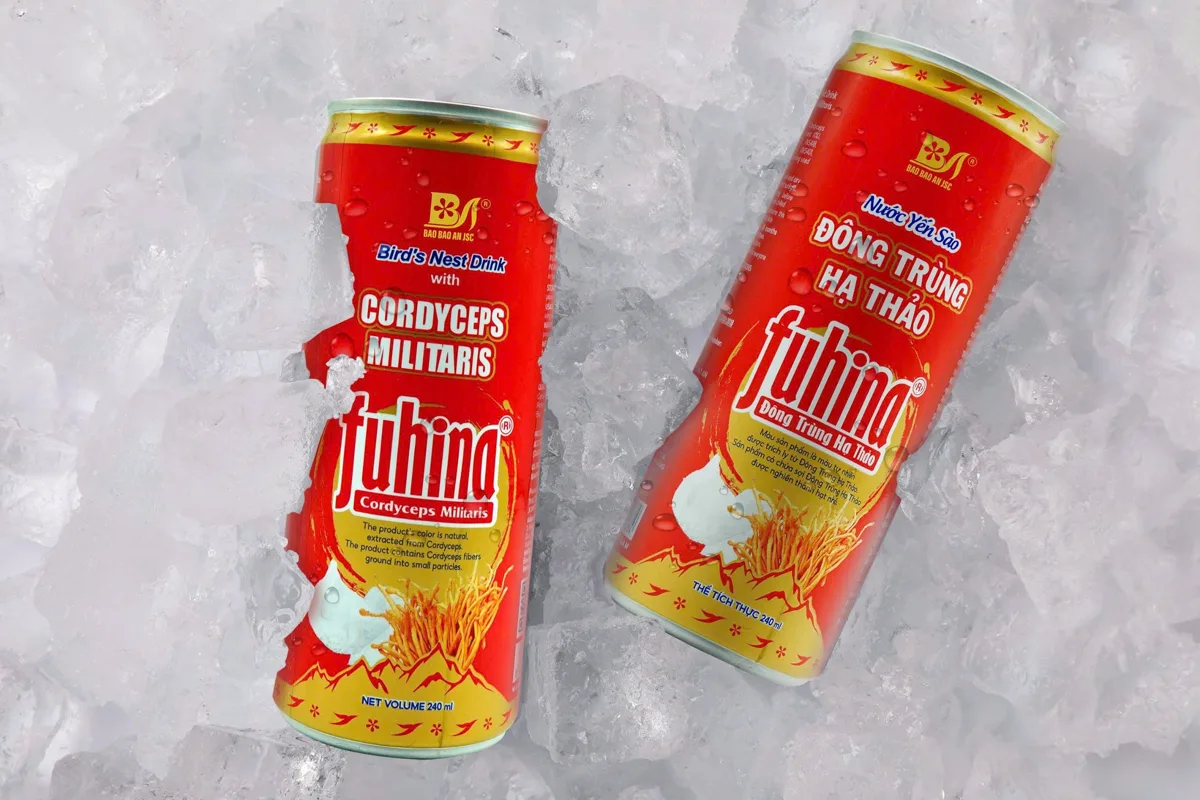 Nước yến Đông trùng hạ thảo Fuhina lon — ảnh 3