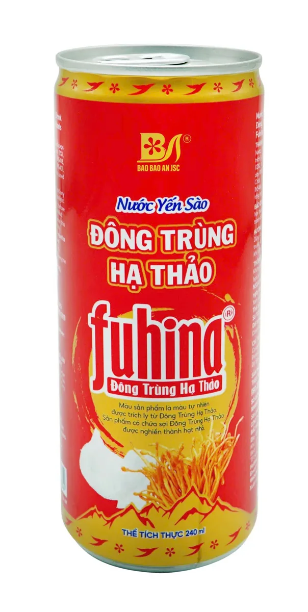 Nước yến Đông trùng hạ thảo Fuhina lon — ảnh 5