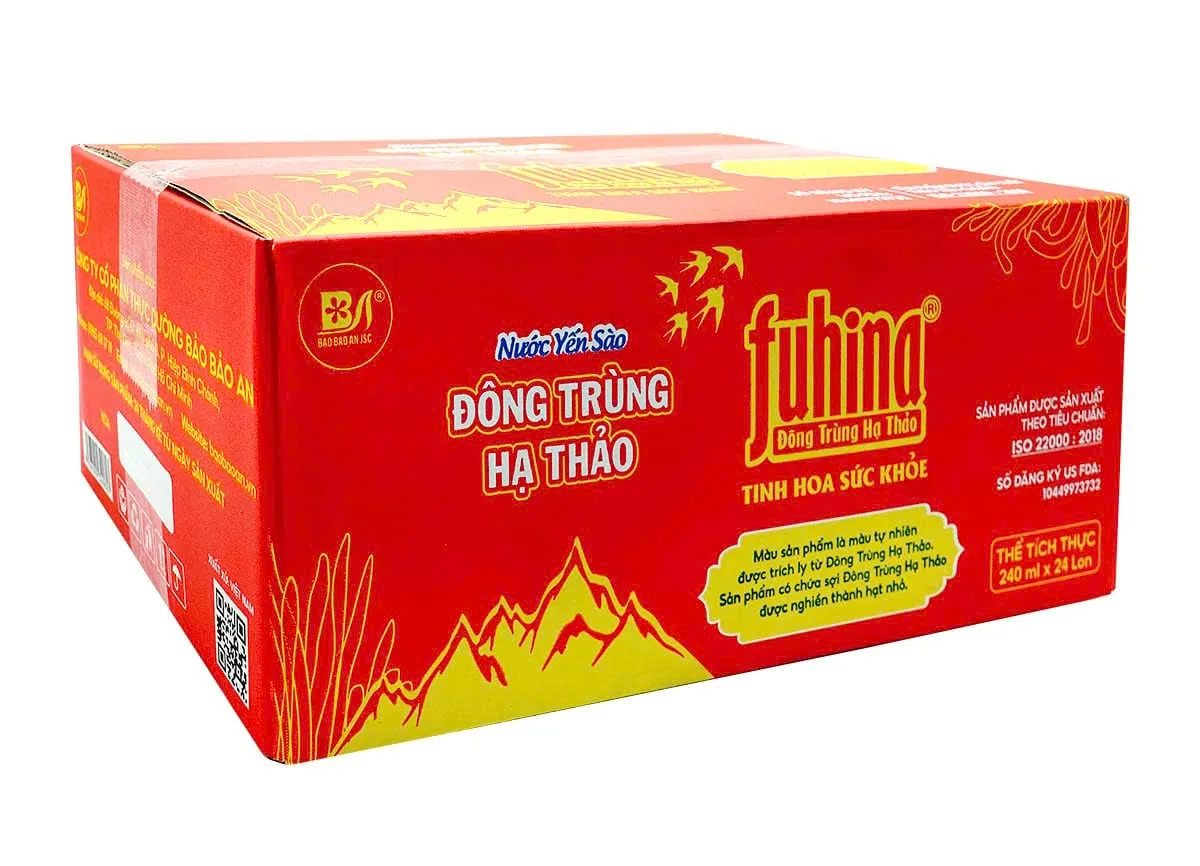 Nước yến Đông trùng hạ thảo Fuhina lon — ảnh 6